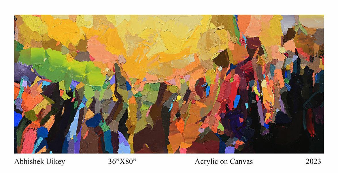 Acrylic on canvas – 36 x 80 inch